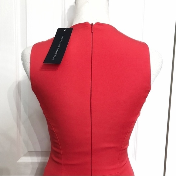 Nwt FRENCH CONNECTION RED CUTOUT SHEATH DRESS - 0 - Picture 7 of 8